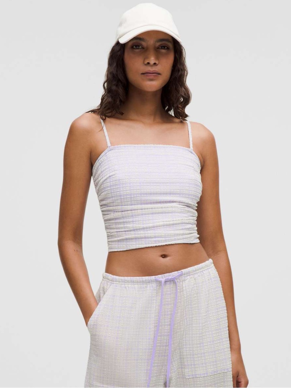 Lululemon Ruched Crop Tank with Wide-Leg Pants Set, Pants Size XS/Top S, EUC - Picture 2 of 8
